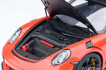 AUTOart Porsche 911 991.2 GT3 RS w/ Weissach Pkg Lava Orange 1:18 Cartsfy Inc.