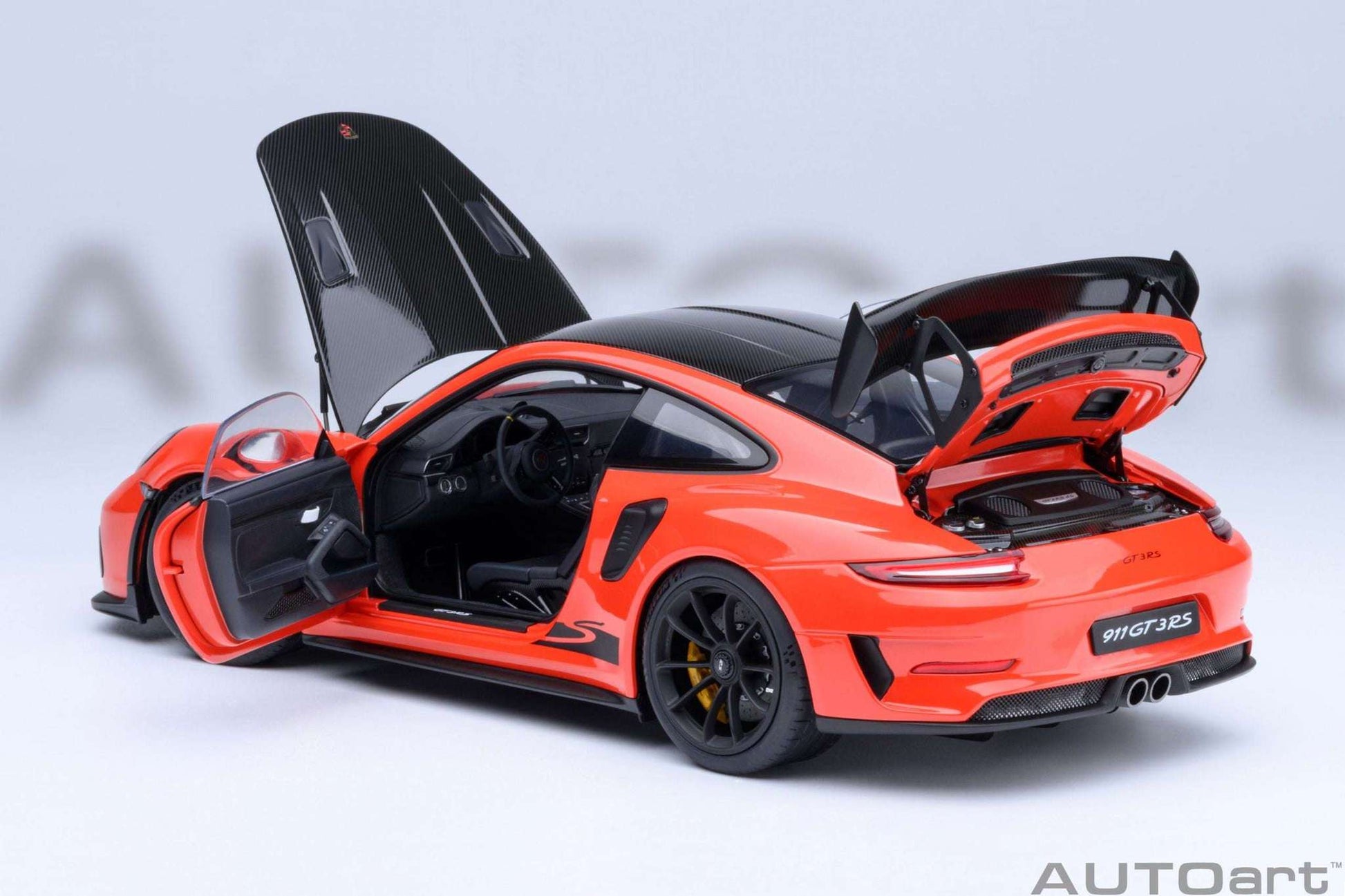 AUTOart Porsche 911 991.2 GT3 RS w/ Weissach Pkg Lava Orange 1:18 Cartsfy Inc.