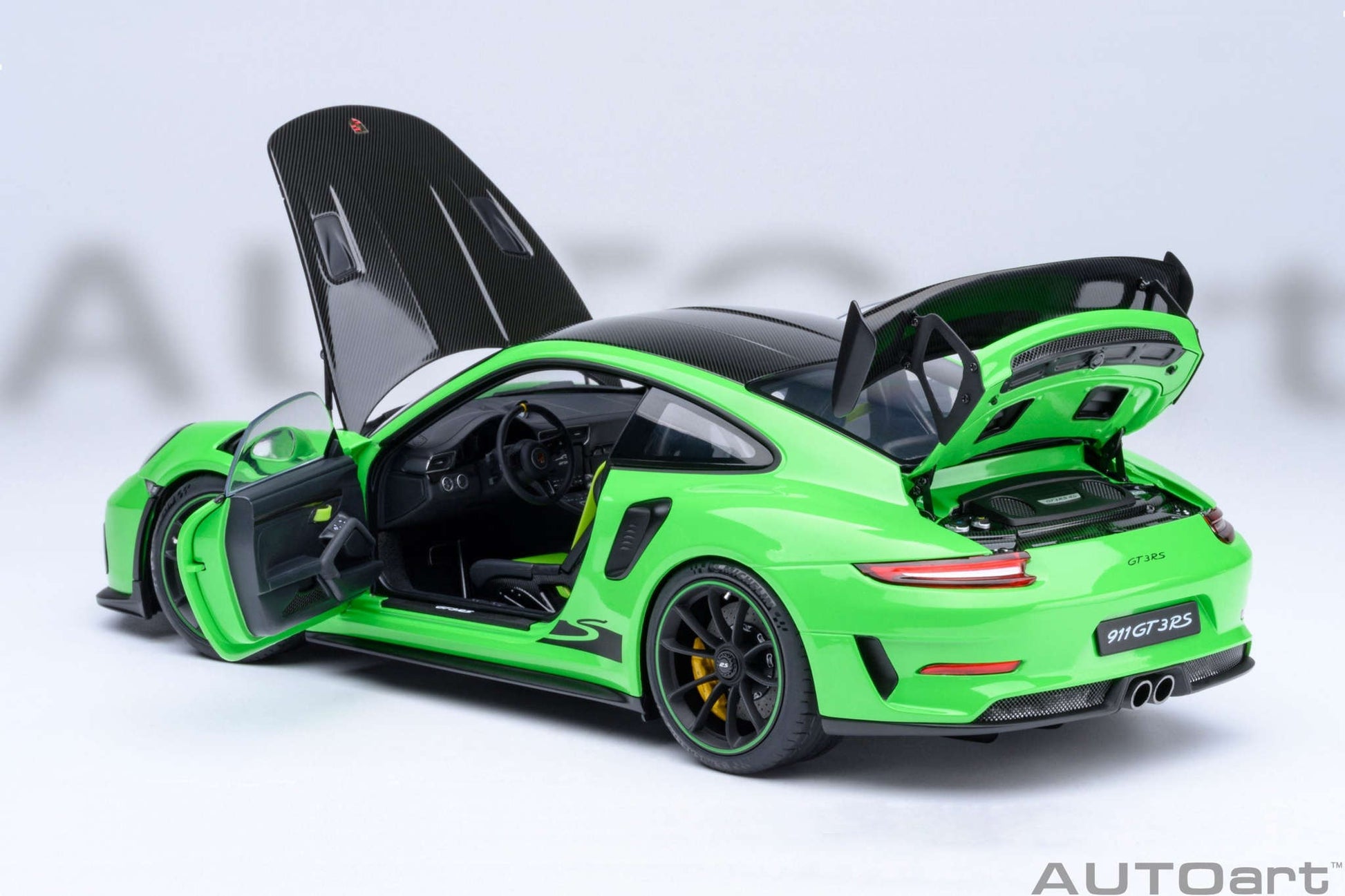 AUTOart Porsche 911 991.2 GT3 RS w/ Weissach Pkg Lizard Green 1:18 Cartsfy Inc.