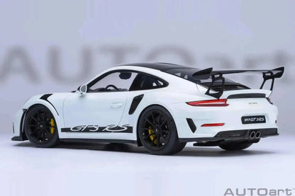 AUTOart Porsche 911 991.2 GT3 RS w/ Weissach Pkg White 1:18 Cartsfy Inc.