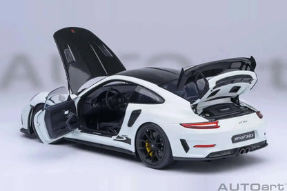 AUTOart Porsche 911 991.2 GT3 RS w/ Weissach Pkg White 1:18 Cartsfy Inc.