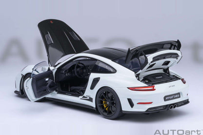 AUTOart Porsche 911 991.2 GT3 RS w/ Weissach Pkg White 1:18 Cartsfy Inc.