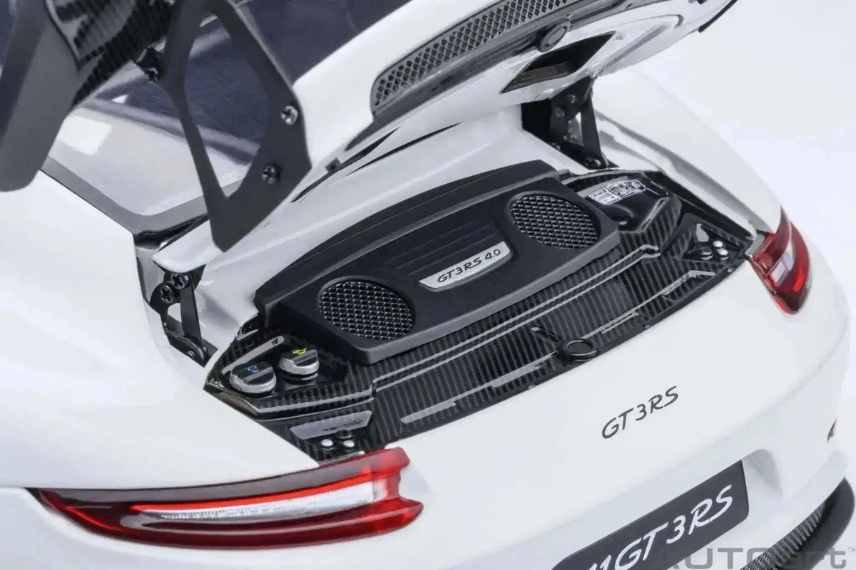 AUTOart Porsche 911 991.2 GT3 RS w/ Weissach Pkg White 1:18 Cartsfy Inc.