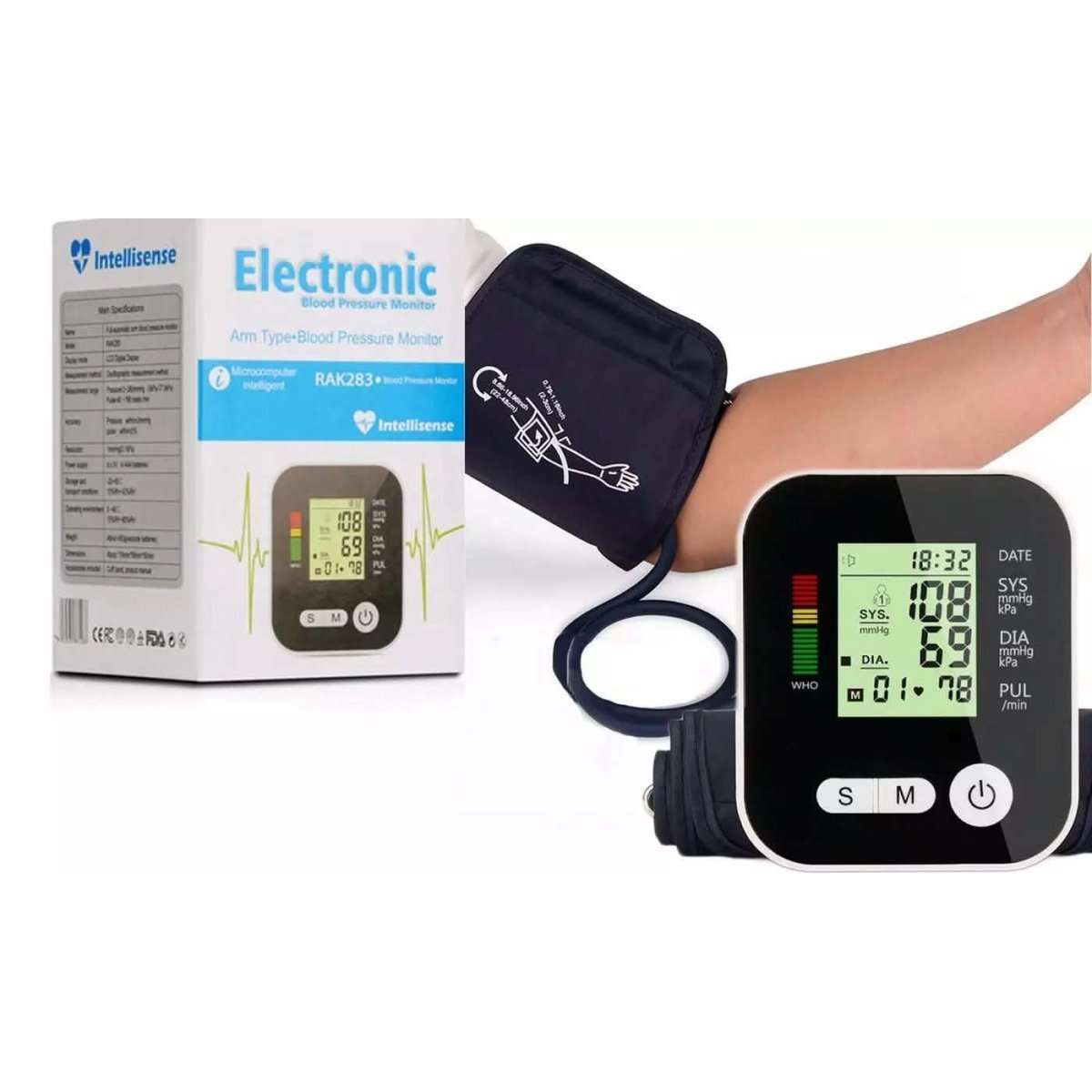 Automatic Digital Upper Arm Blood Pressure Cuff Monitor Sphygmomanometer Cartsfy Inc.
