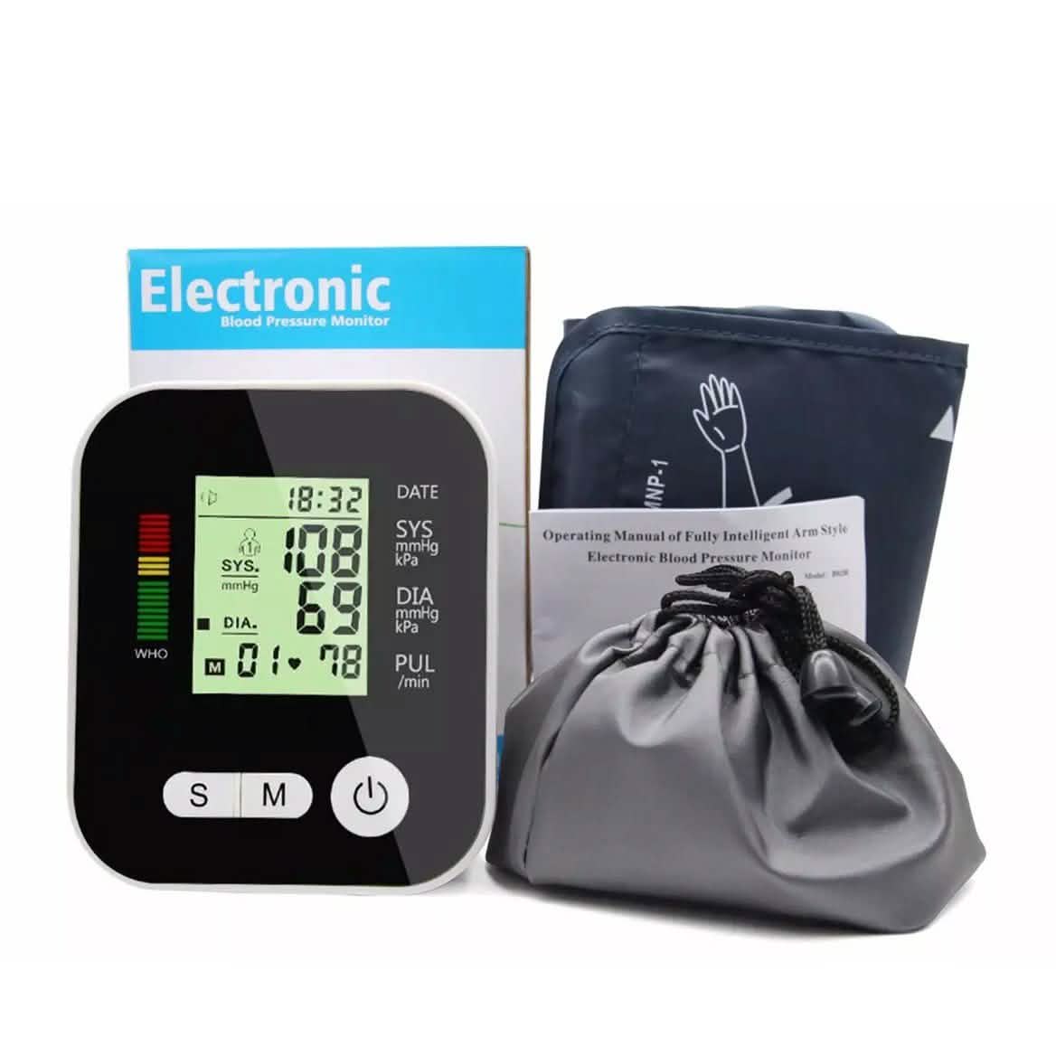 Automatic Digital Upper Arm Blood Pressure Cuff Monitor Sphygmomanometer Cartsfy Inc.