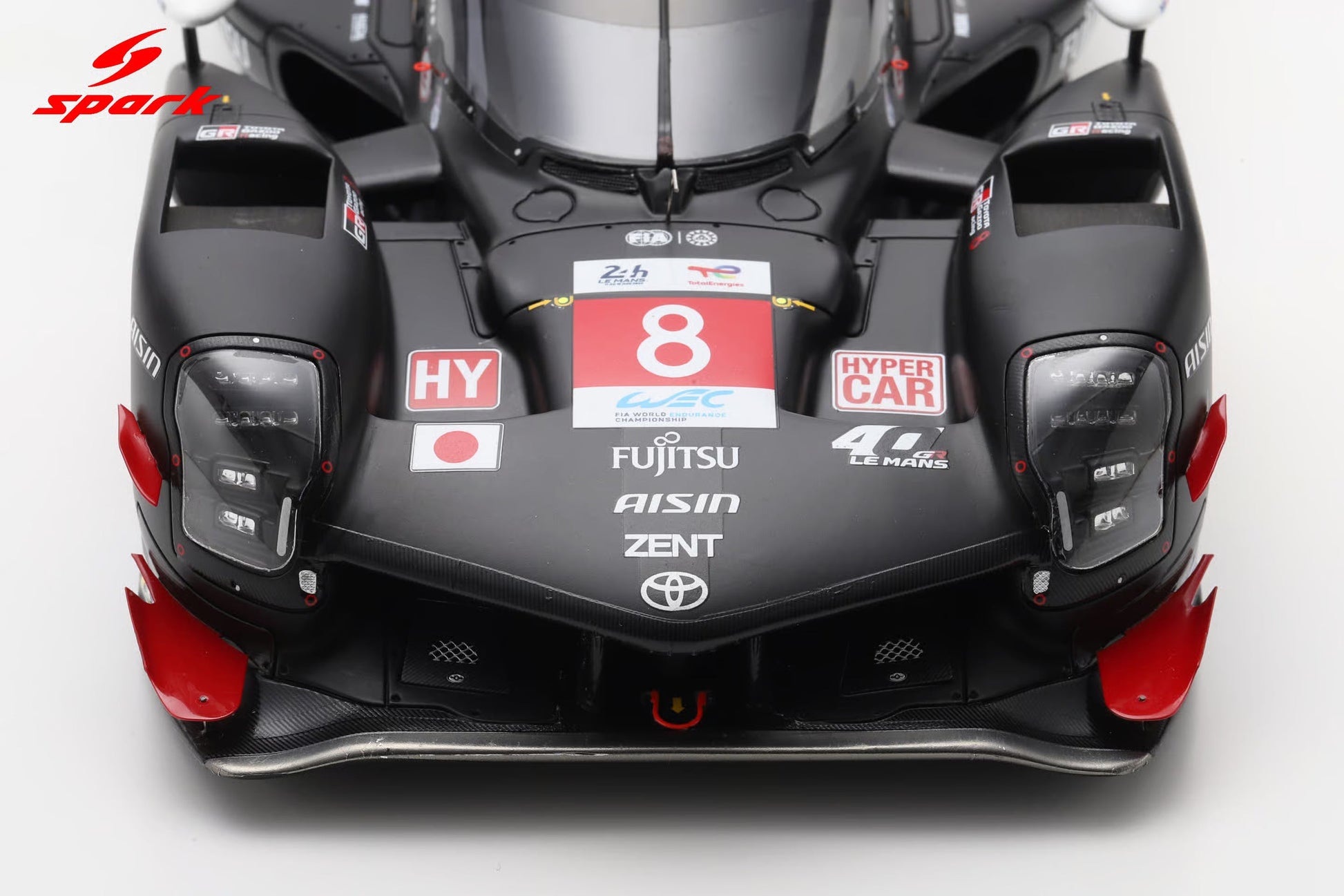 Spark Model Toyota GR010 Hybrid LMDh Team Toyota Gazoo Racing #8 WEC 24hrs Le Mans 2025 Black 1:18 WITH DISPLAY