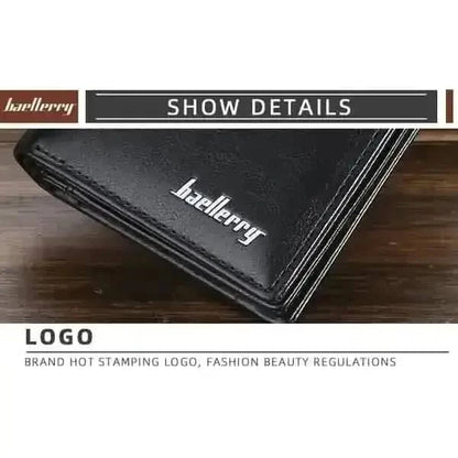 Baellerry Men's Zipper Short Fashion Wallet DailySale Black Coffee Khaki Black-Coffee-Khaki-