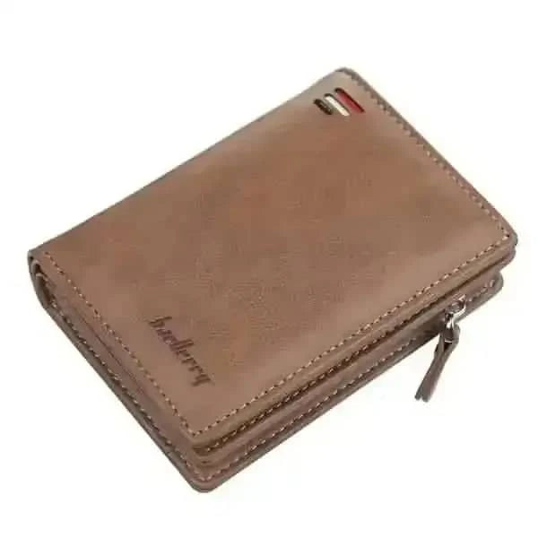 Baellerry Men's Zipper Short Fashion Wallet DailySale Black Coffee Khaki Black-Coffee-Khaki-
