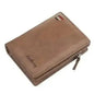 Baellerry Men's Zipper Short Fashion Wallet DailySale Black Coffee Khaki Black-Coffee-Khaki-