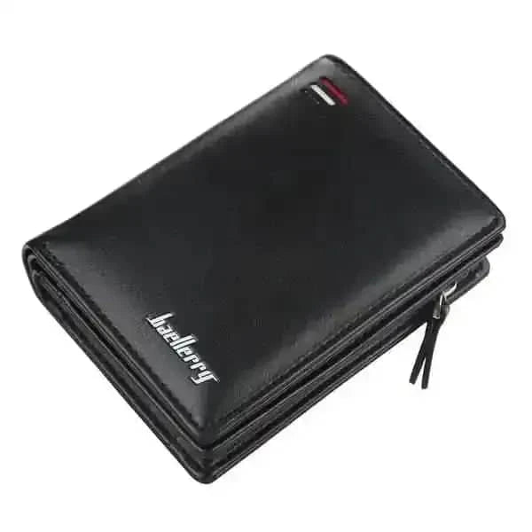Baellerry Men's Zipper Short Fashion Wallet DailySale Black Coffee Khaki Black-Coffee-Khaki-