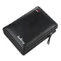 Baellerry Men's Zipper Short Fashion Wallet DailySale Black Coffee Khaki Black-Coffee-Khaki-