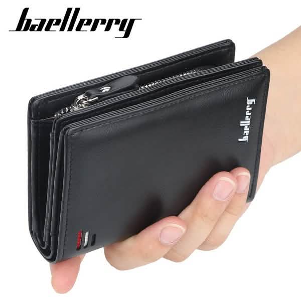 Baellerry Men's Zipper Short Fashion Wallet - Cartsfy Inc.