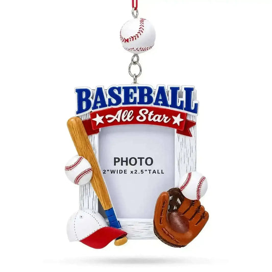 Baseball All Star Sports Photo Frame Resin Ornament