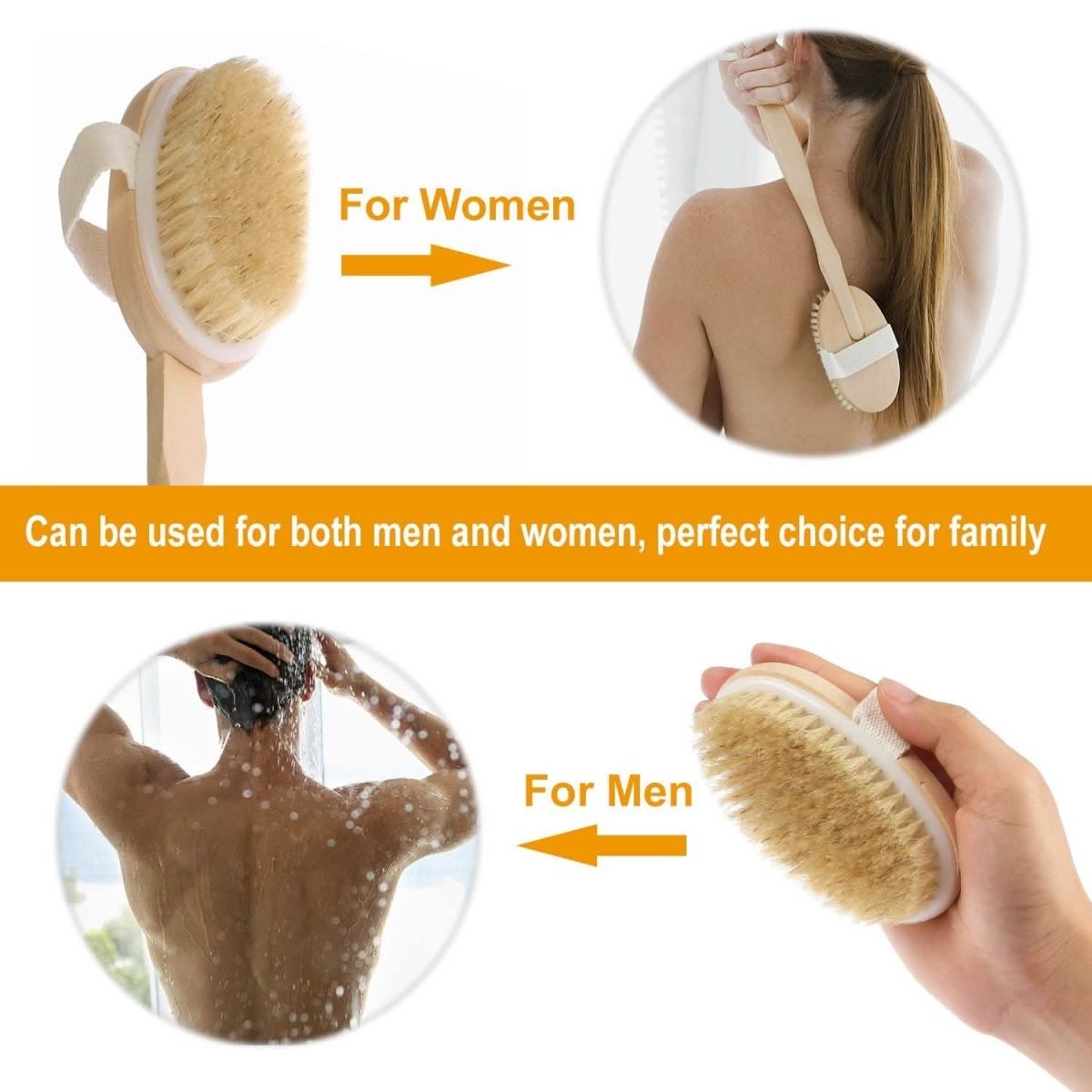 Bath Brush 15" Shower Body Back Scrubber - Cartsfy Inc.