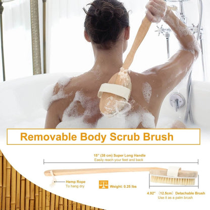 Bath Brush 15" Shower Body Back Scrubber - Cartsfy Inc.