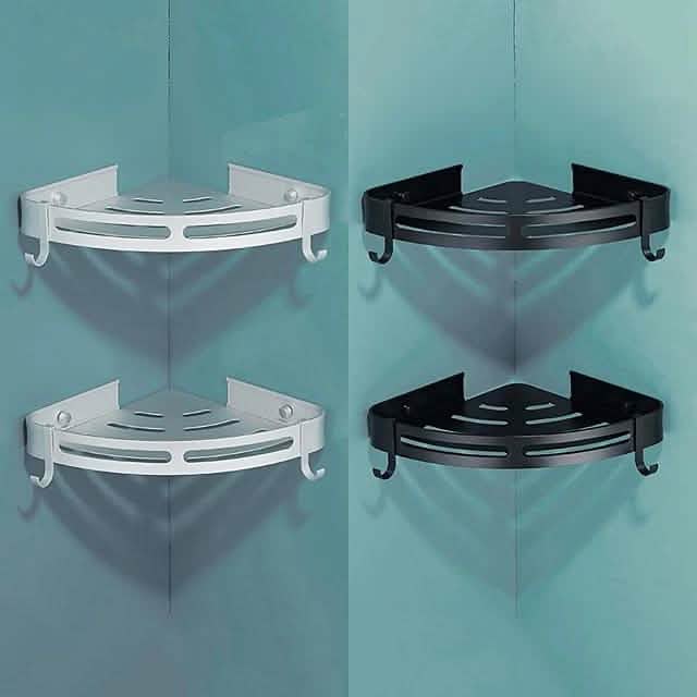 Bathroom Shelf Space Aluminum Wall Mount Triangle Shower Corner Storage Rack - Cartsfy Inc.