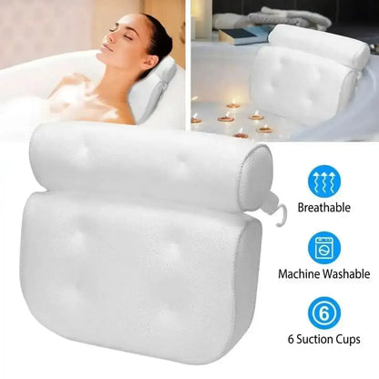 Bathtub Pillow Suction Cup Bath Pillow Air Mesh DailySale Default Title Default Title-