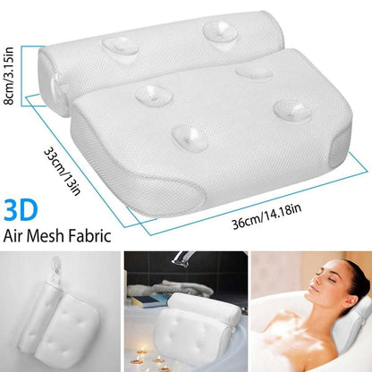 Bathtub Pillow Suction Cup Bath Pillow Air Mesh DailySale Default Title Default Title-