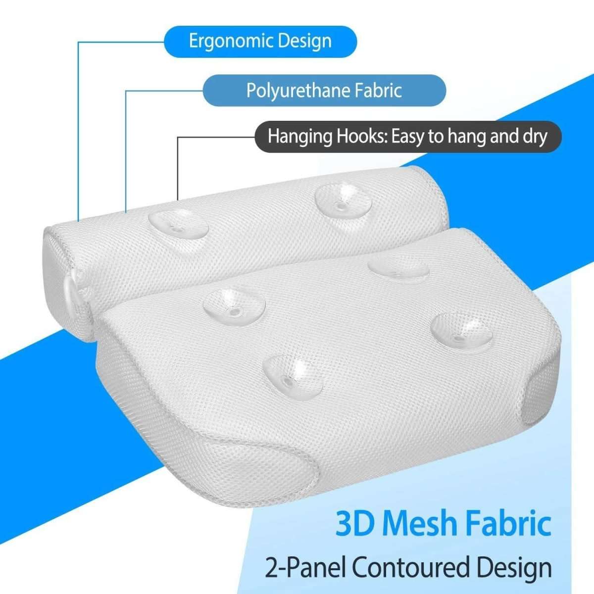 Bathtub Pillow Suction Cup Bath Pillow Air Mesh DailySale Default Title Default Title-