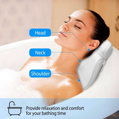 Bathtub Pillow Suction Cup Bath Pillow Air Mesh DailySale Default Title Default Title-