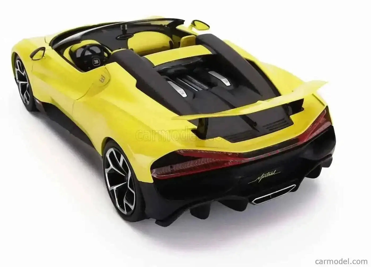 Bburago 2023 Bugatti W16 Mistral Yellow 1:18 Cartsfy Inc.
