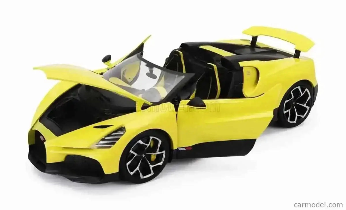 Bburago 2023 Bugatti W16 Mistral Yellow 1:18 Cartsfy Inc.