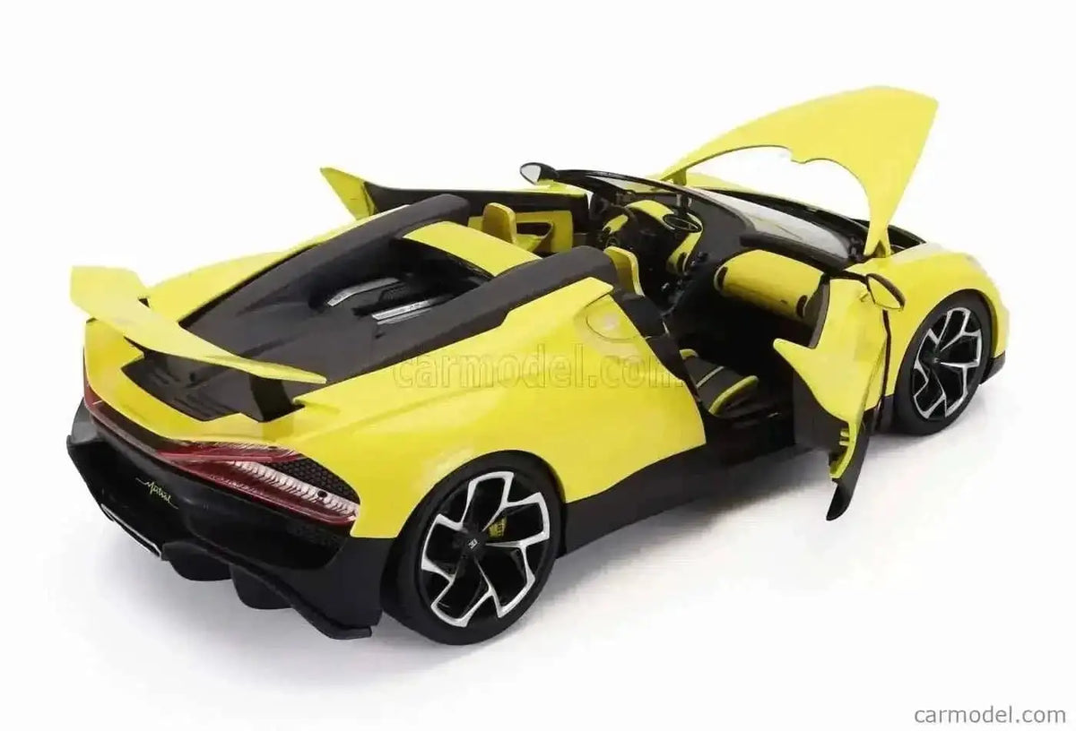Bburago 2023 Bugatti W16 Mistral Yellow 1:18 Cartsfy Inc.