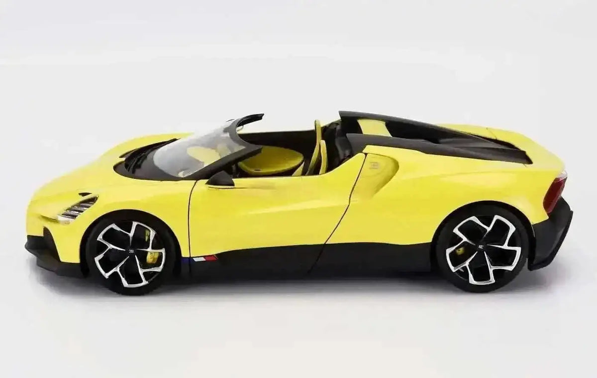 Bburago 2023 Bugatti W16 Mistral Yellow 1:18 Cartsfy Inc.