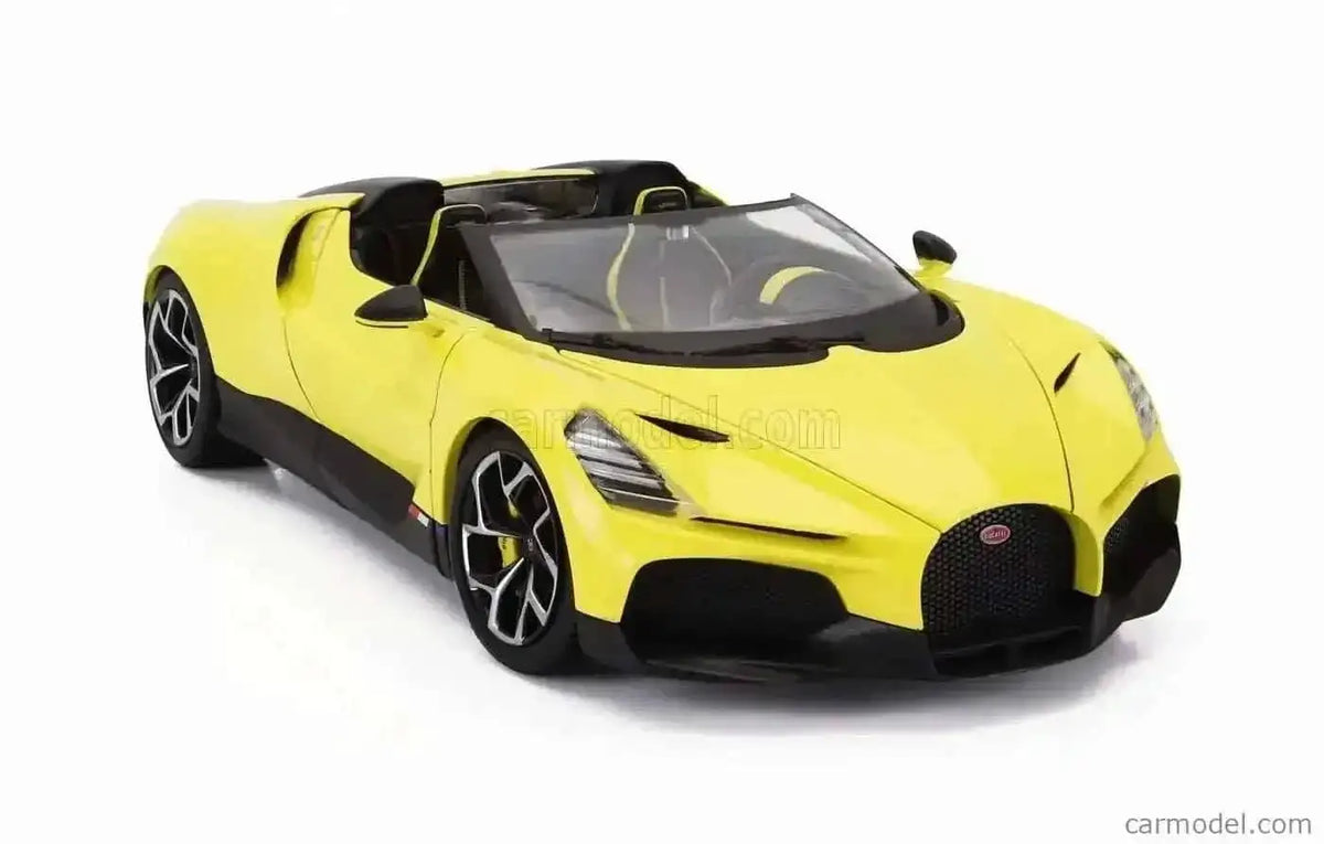 Bburago 2023 Bugatti W16 Mistral Yellow 1:18 Cartsfy Inc.