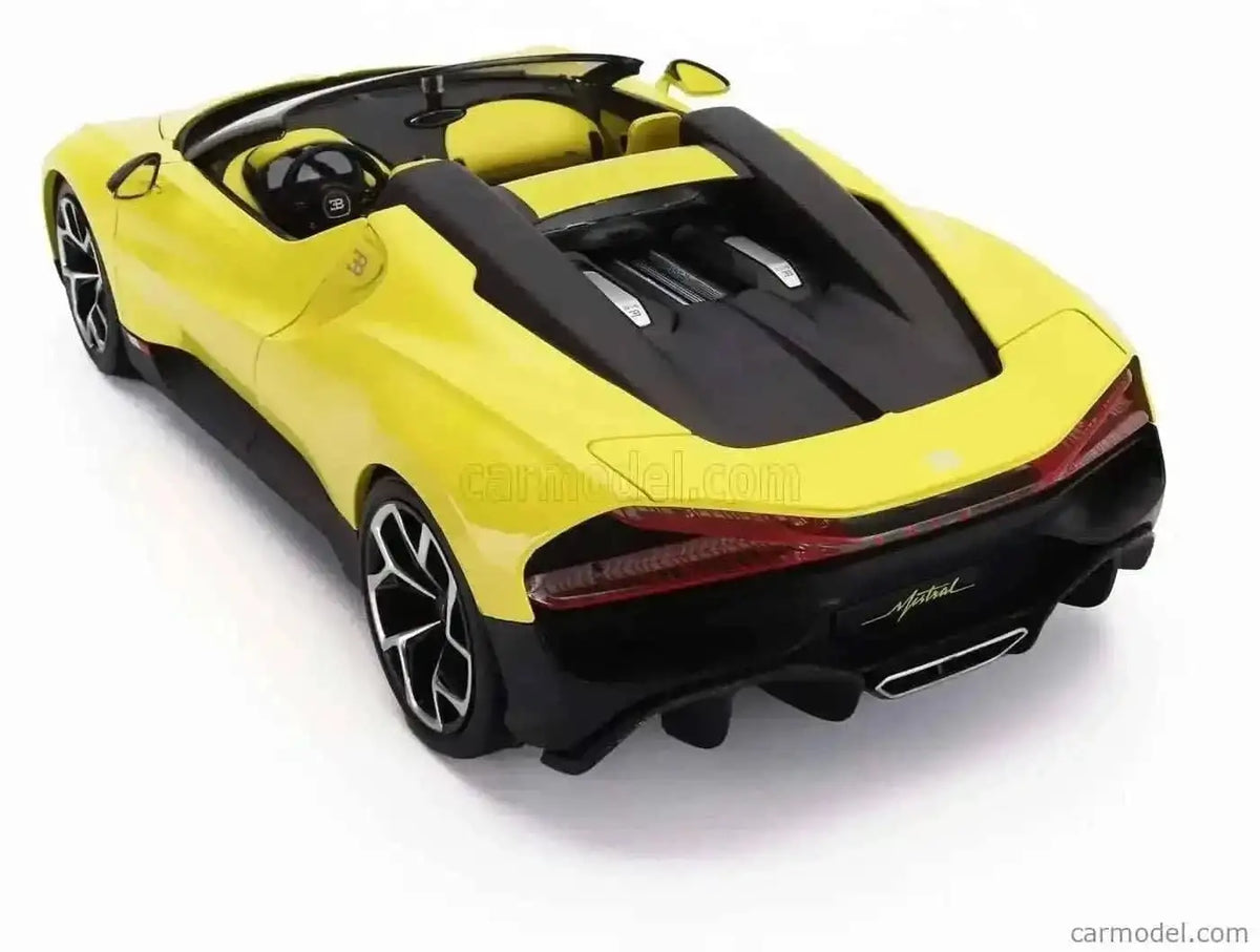 Bburago 2023 Bugatti W16 Mistral Yellow 1:18 Cartsfy Inc.