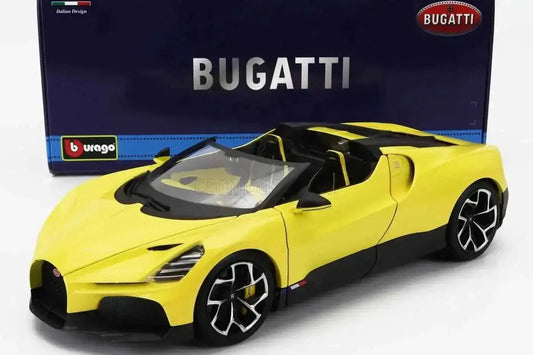 Bburago 2023 Bugatti W16 Mistral Yellow 1:18 Cartsfy Inc.