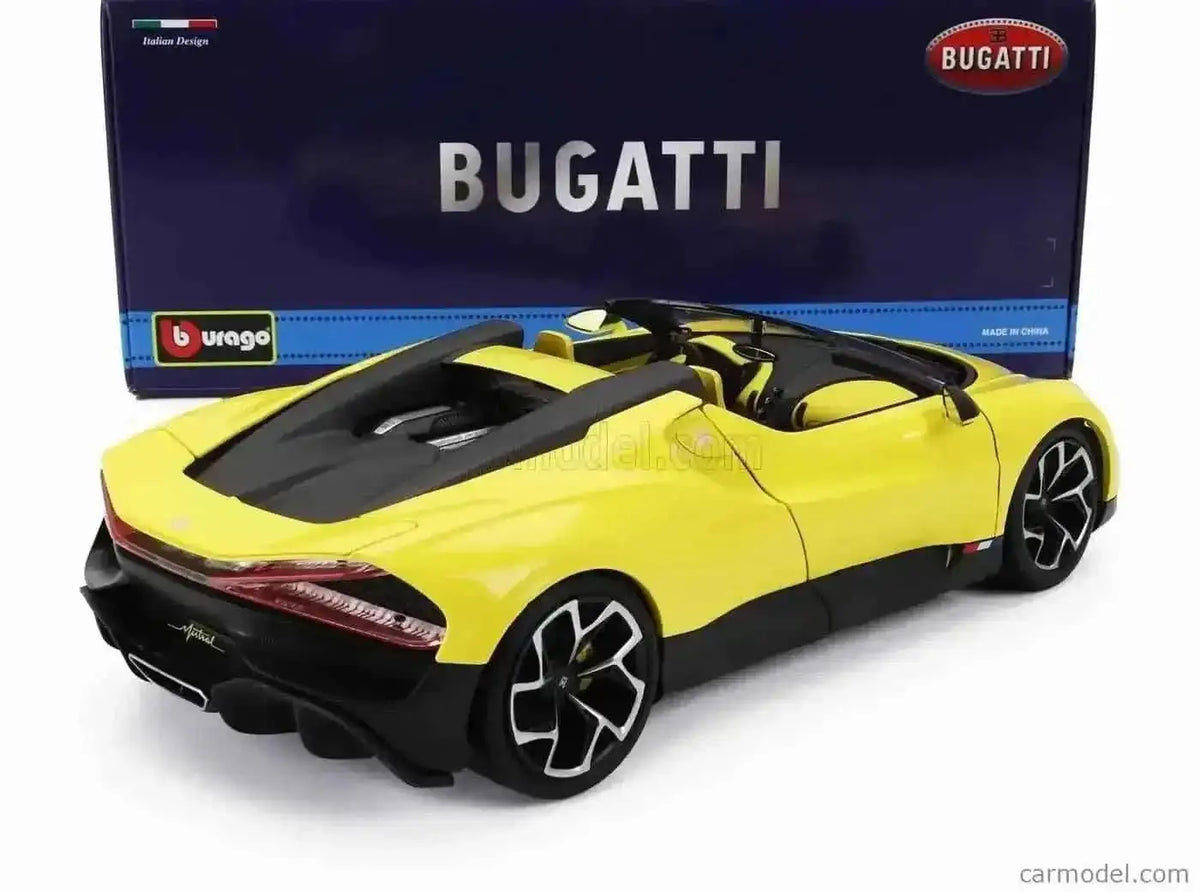 Bburago 2023 Bugatti W16 Mistral Yellow 1:18 Cartsfy Inc.
