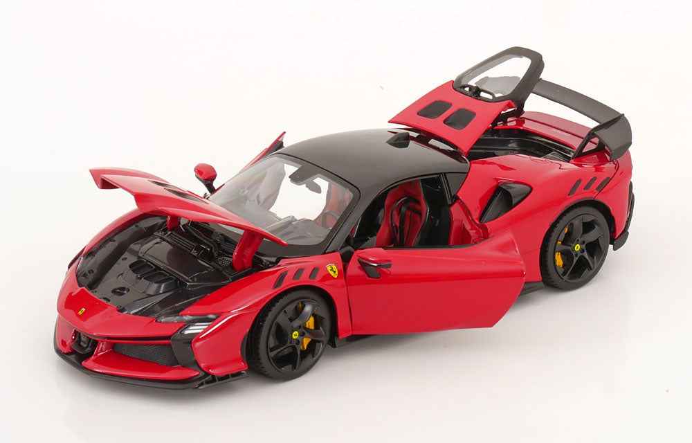 Bburago 2024 Ferrari SF90XX Stradale Rosso Corsa w/ Black Roof Ferrari Red 1:18 Cartsfy Inc.