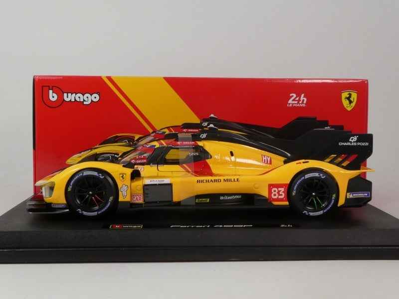 Bburago Ferrari 499P 3.0L Turbo V6 #3 Team Ferrari AF Corse Winner 2025 24hr Le Mans Yellow 1:18 Cartsfy Inc.
