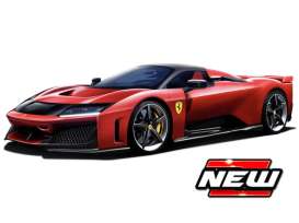 Bburago Race & Play 2024 Ferrari F80 Red (Rossa Corsa) w/ Carbon Wheels 1:18 STM Diecast Default Title Default Title-