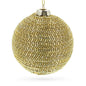 Beaded Gold Glass Ball -Glass Christmas Ornament Cartsfy Inc.