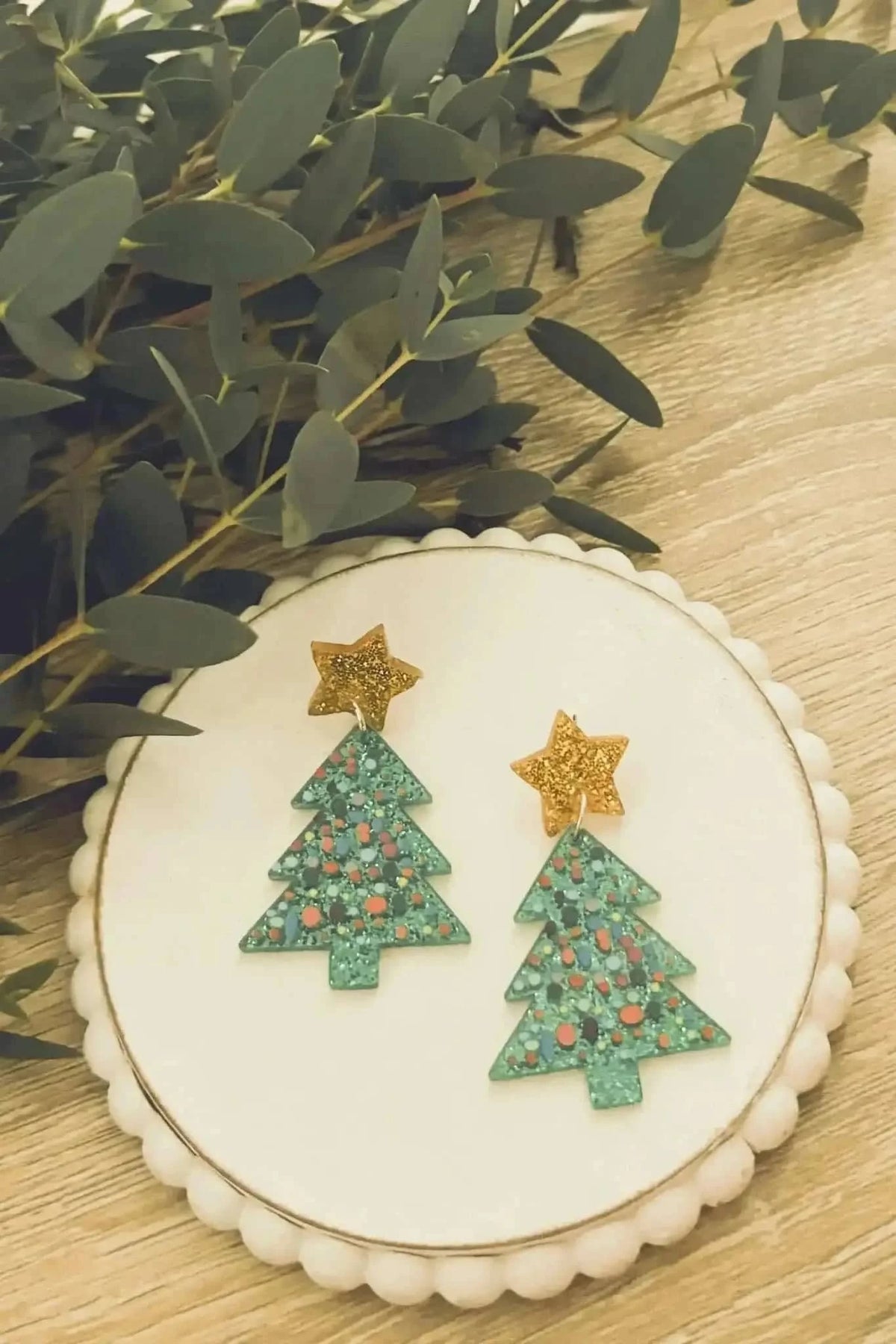 Beautiful Acrylic Christmas Tree Earrings Cartsfy Inc.
