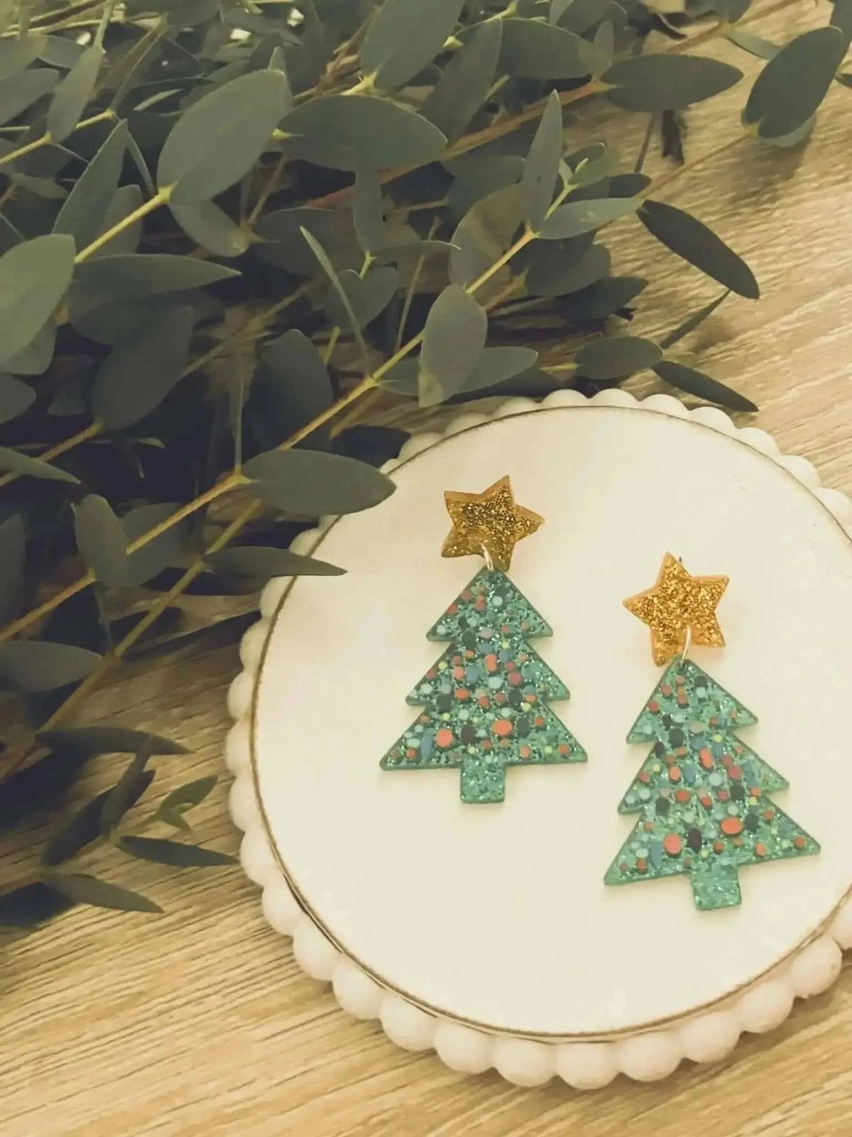 Beautiful Acrylic Christmas Tree Earrings Cartsfy Inc.
