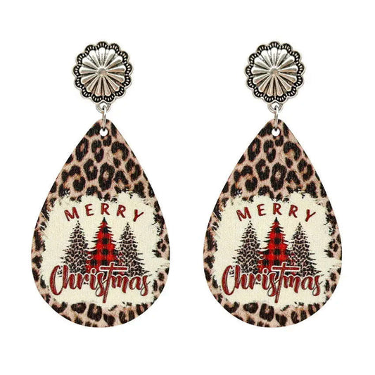 Beautiful Southwest Merry Christmas Tree Earrings Rooted Home Goods Default Title Default Title-