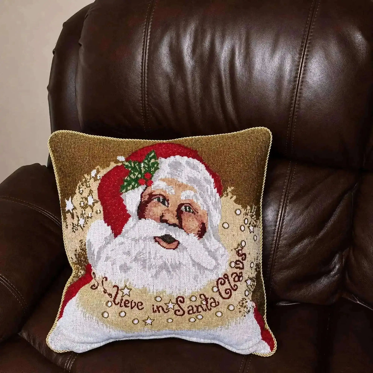 Believe in Santa Christmas Cushion Throw Pillow Covers - Set of 2 Cartsfy Inc.