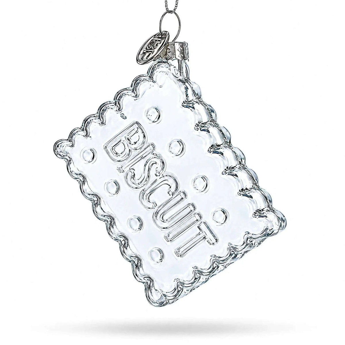 Biscuit Cookie Clear Glass Christmas Ornament BestPysanky Default Title Default Title-