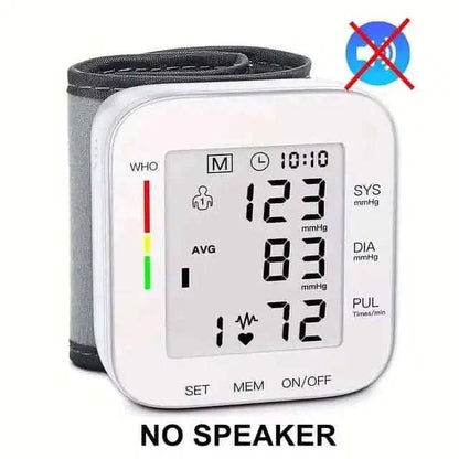 Blood Pressure Monitor Digital Wrist Blood Pressure Machine Automatic Cuff BP Detector DailySale Black / Voice Black / No Voice White / Voice Black / Voice-Black / No Voice-White / Voice-White / No Voice-