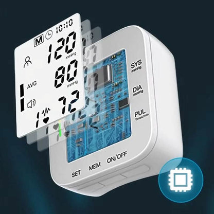 Blood Pressure Monitor Digital Wrist Blood Pressure Machine Automatic Cuff BP Detector Cartsfy Inc.