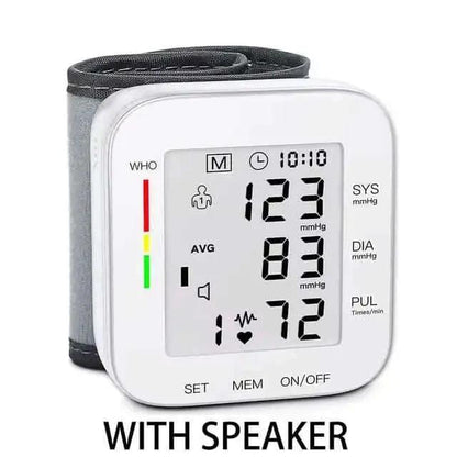 Blood Pressure Monitor Digital Wrist Blood Pressure Machine Automatic Cuff BP Detector DailySale Black / Voice Black / No Voice White / Voice Black / Voice-Black / No Voice-White / Voice-White / No Voice-