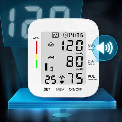 Blood Pressure Monitor Digital Wrist Blood Pressure Machine Automatic Cuff BP Detector DailySale Black / Voice Black / No Voice White / Voice Black / Voice-Black / No Voice-White / Voice-White / No Voice-