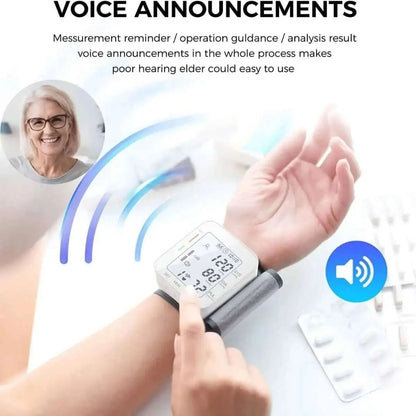 Blood Pressure Monitor Digital Wrist Blood Pressure Machine Automatic Cuff BP Detector DailySale Black / Voice Black / No Voice White / Voice Black / Voice-Black / No Voice-White / Voice-White / No Voice-
