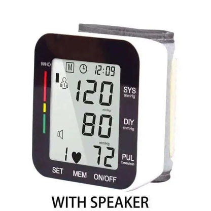 Blood Pressure Monitor Digital Wrist Blood Pressure Machine Automatic Cuff BP Detector DailySale Black / Voice Black / No Voice White / Voice Black / Voice-Black / No Voice-White / Voice-White / No Voice-