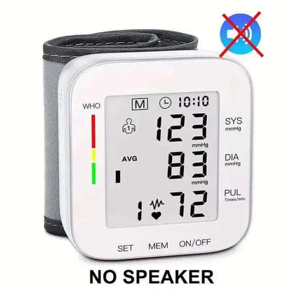 Blood Pressure Monitor Digital Wrist Blood Pressure Machine Automatic Cuff BP Detector DailySale Black / Voice Black / No Voice White / Voice Black / Voice-Black / No Voice-White / Voice-White / No Voice-