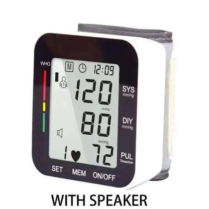 Blood Pressure Monitor Digital Wrist Blood Pressure Machine Automatic Cuff BP Detector DailySale Black / Voice Black / No Voice White / Voice Black / Voice-Black / No Voice-White / Voice-White / No Voice-