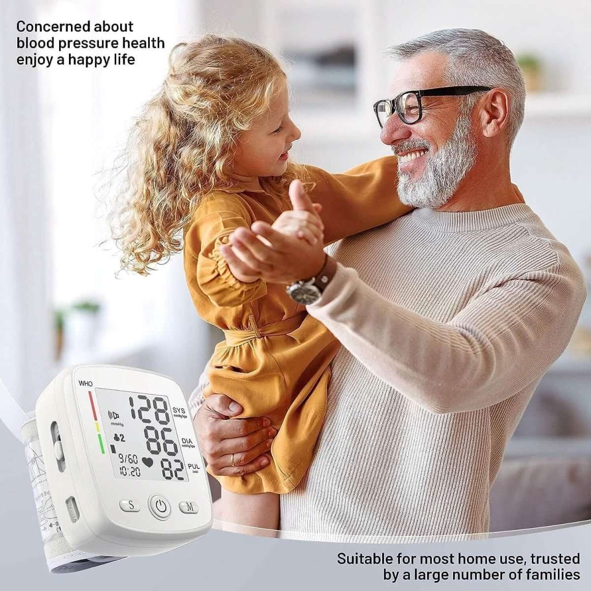 Blood Pressure Monitor Digital Wrist BP Machine Automatic BP Cuff with 2 Users 180 Memory Voice Large LCD Display Cartsfy Inc.